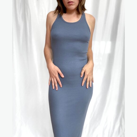 Stateside Slate Blue Bodycon Racerback Dress - Picture 3 of 3